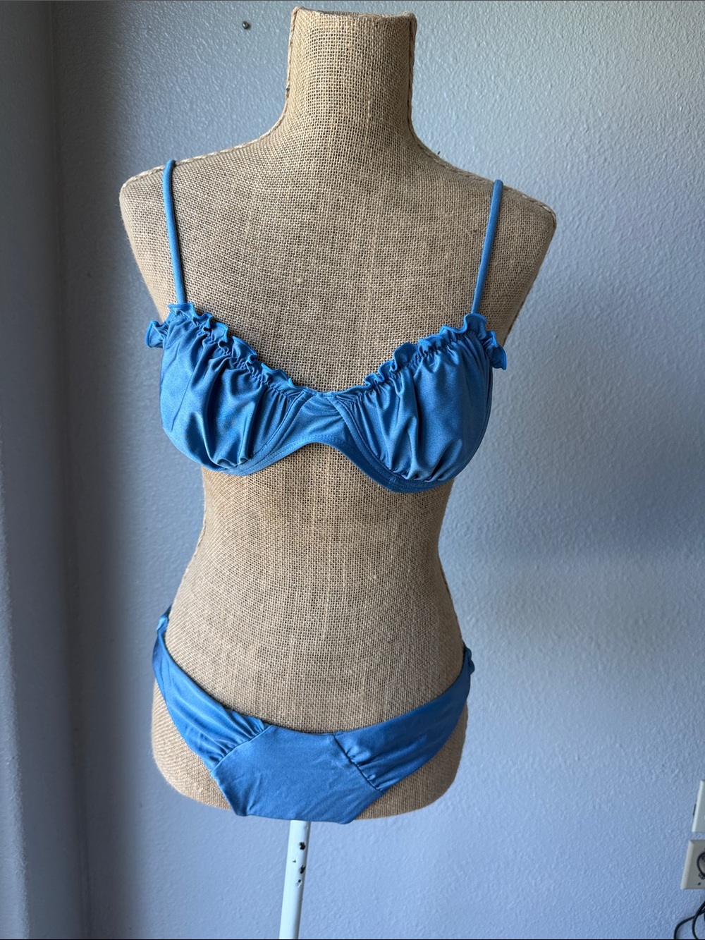 SHEIN Blue Ruffle Bikini Set